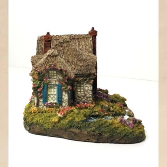 Thomas Kinkade Miniature SWANBROOKE COTTAGE with Certificate 90s Collectible VTG - Picture 6 of 11